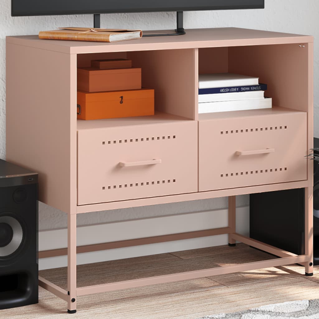 Tv-meubel 68x39x60,5 cm staal roze is nu te koop bij PeponiXL, paradijselijk wonen!