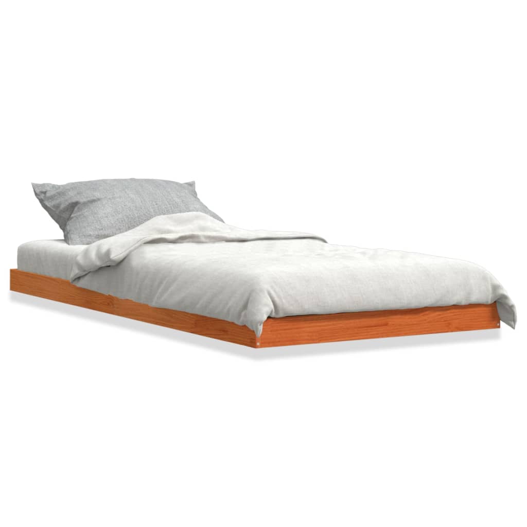 Bedframe massief grenenhout wasbruin 100x200 cm is nu te koop bij PeponiXL, paradijselijk wonen!