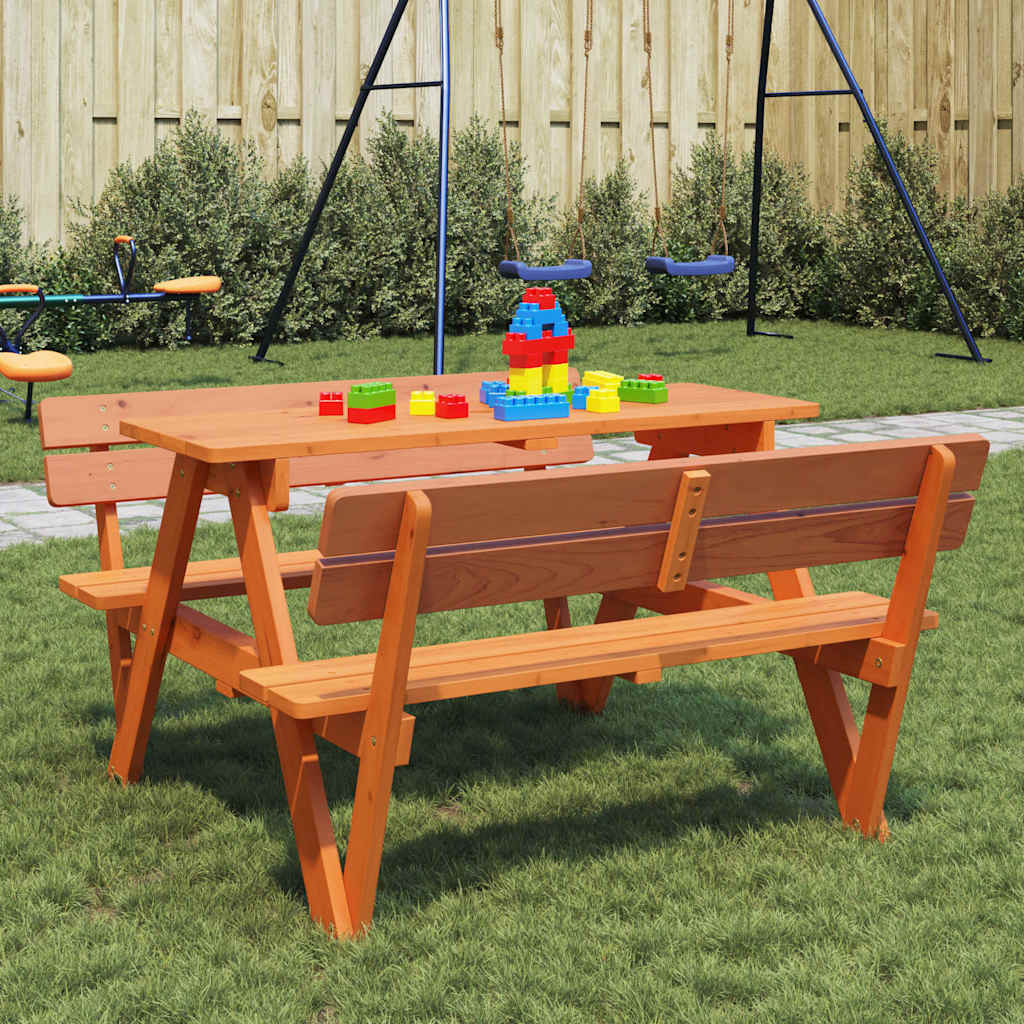 Picknicktafel voor 4 kinderen met parasolgat massief vurenhout is nu te koop bij PeponiXL, paradijselijk wonen!