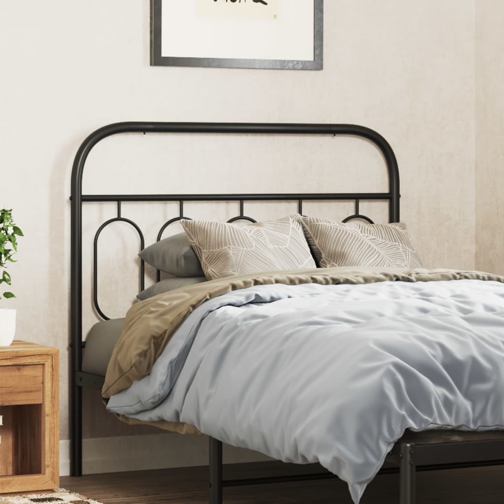 Vervangend hoofdbord 100 cm metaal zwart is nu te koop bij PeponiXL, paradijselijk wonen!