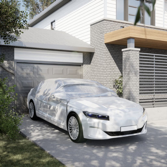 Autohoes half met haken L zilverkleurig is nu te koop bij PeponiXL, paradijselijk wonen!