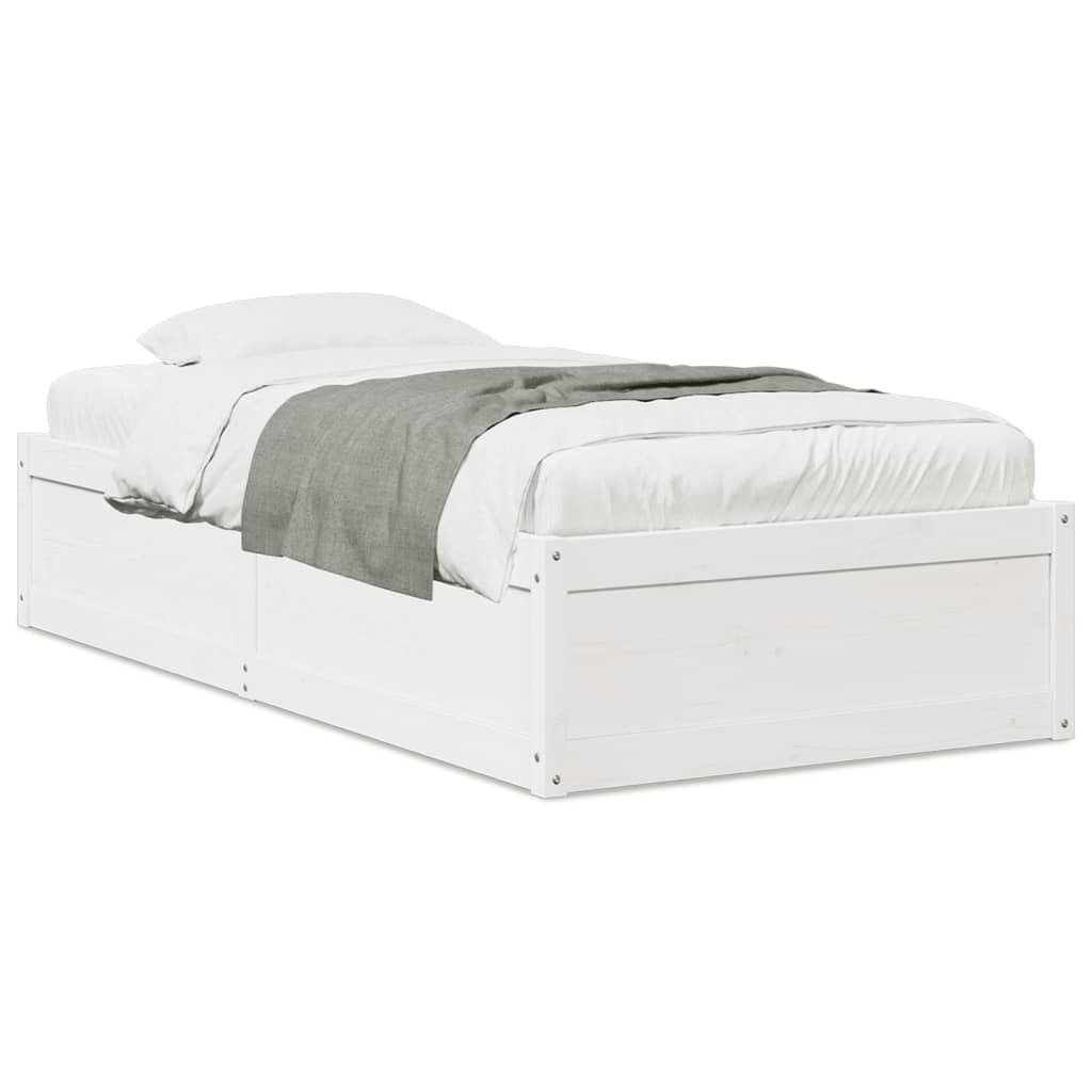 Bedframe zonder matras massief grenenhout wit 90x190 cm is nu te koop bij PeponiXL, paradijselijk wonen!