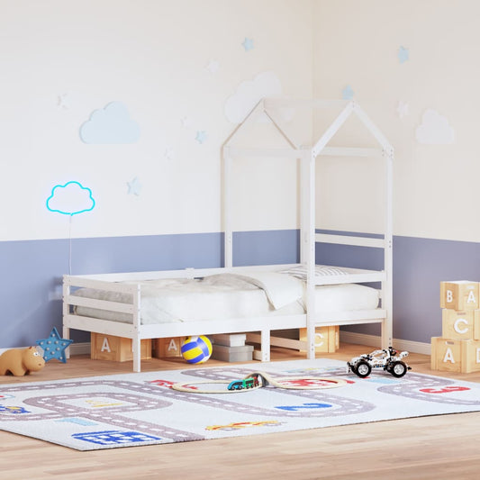 Kinderbedhuisje 98x70x176,5 cm massief grenenhout wit is nu te koop bij PeponiXL, paradijselijk wonen!