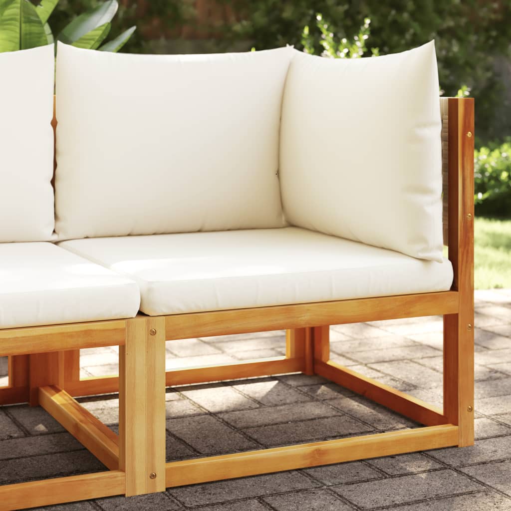 Tuinhoekbank met kussens acaciahout & rotan is nu te koop bij PeponiXL, paradijselijk wonen!