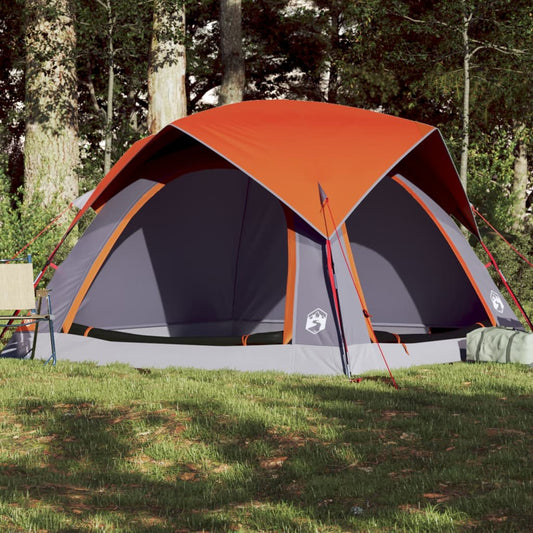 Tent 4-persoons waterdicht grijs en oranje is nu te koop bij PeponiXL, paradijselijk wonen!