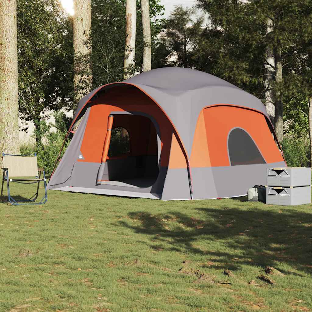 Gezinstent 6-persoons waterdicht grijs en oranje is nu te koop bij PeponiXL, paradijselijk wonen!