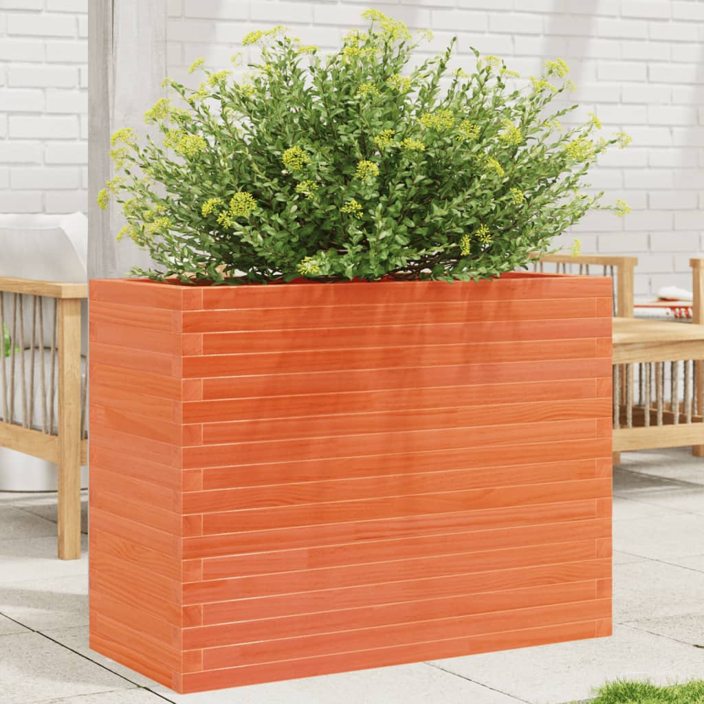 Plantenbak 90x40x68,5 cm massief grenenhout wasbruin is nu te koop bij PeponiXL, paradijselijk wonen!