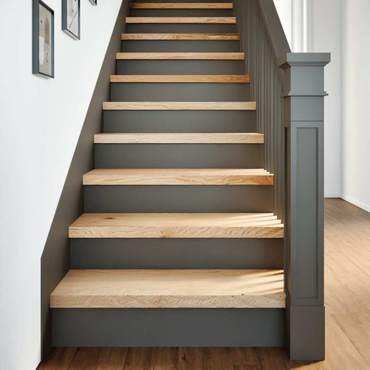 Traptreden 4 st 80x25x2 cm onbehandeld massief eikenhout is nu te koop bij PeponiXL, paradijselijk wonen!