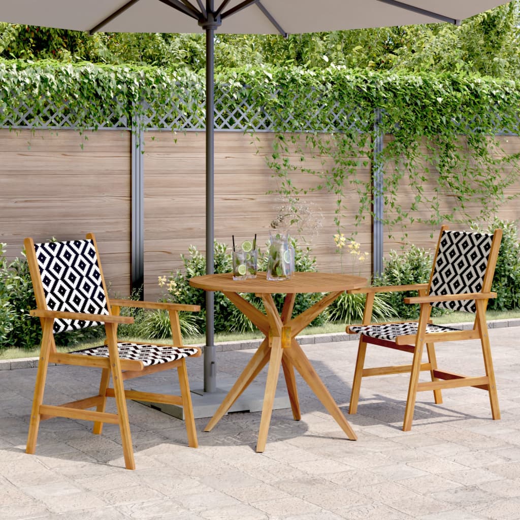 3-delige Tuinset massief acaciahout is nu te koop bij PeponiXL, paradijselijk wonen!