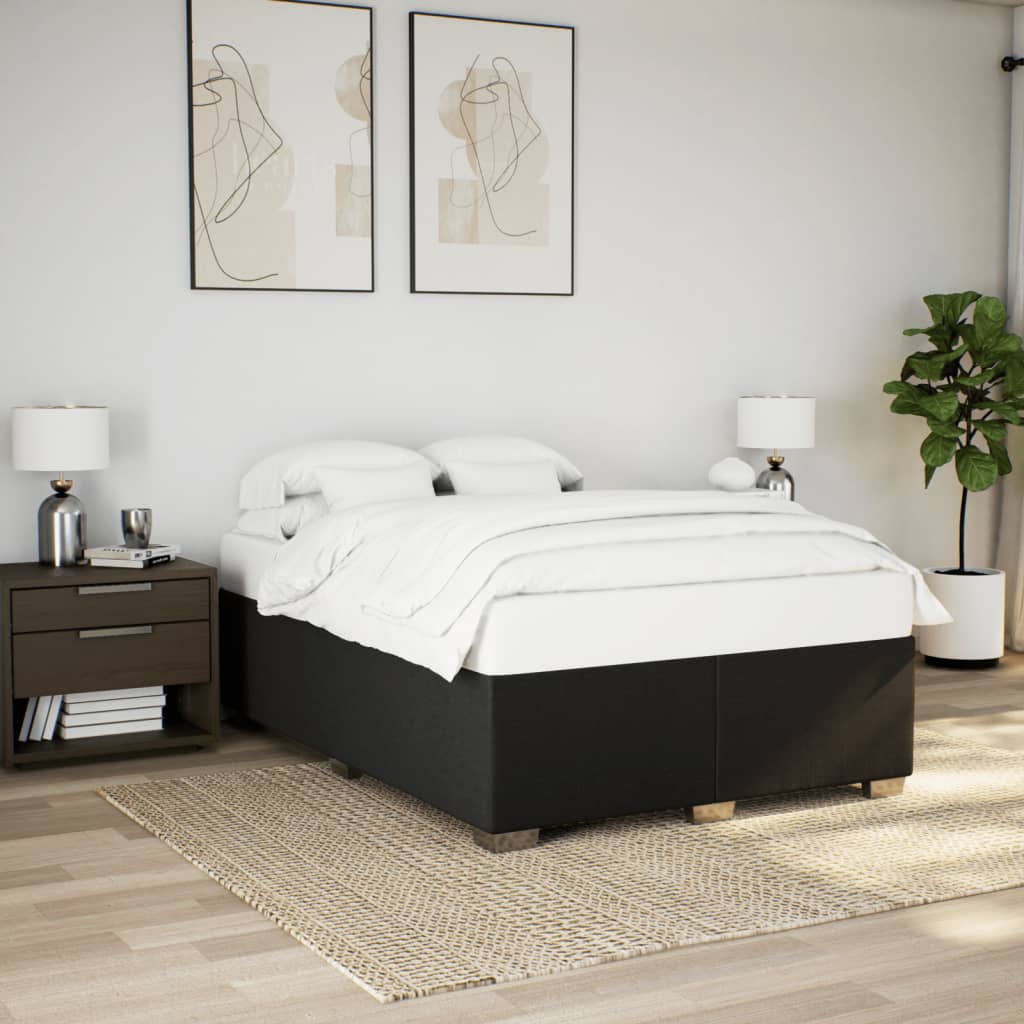 Bedframe zonder matras stof zwart 140x200 cm is nu te koop bij PeponiXL, paradijselijk wonen!