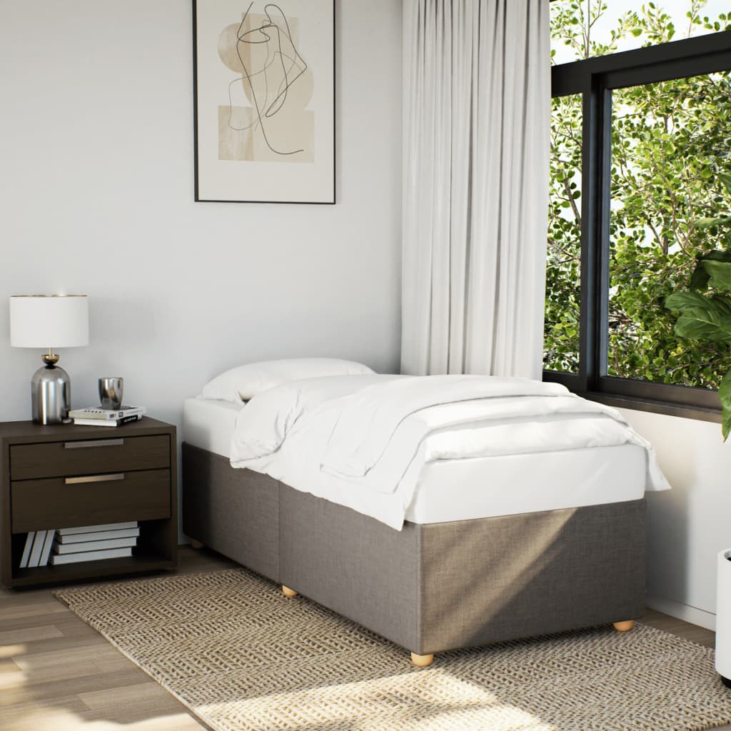 Bedframe zonder matras 90x190 cm stof taupe is nu te koop bij PeponiXL, paradijselijk wonen!