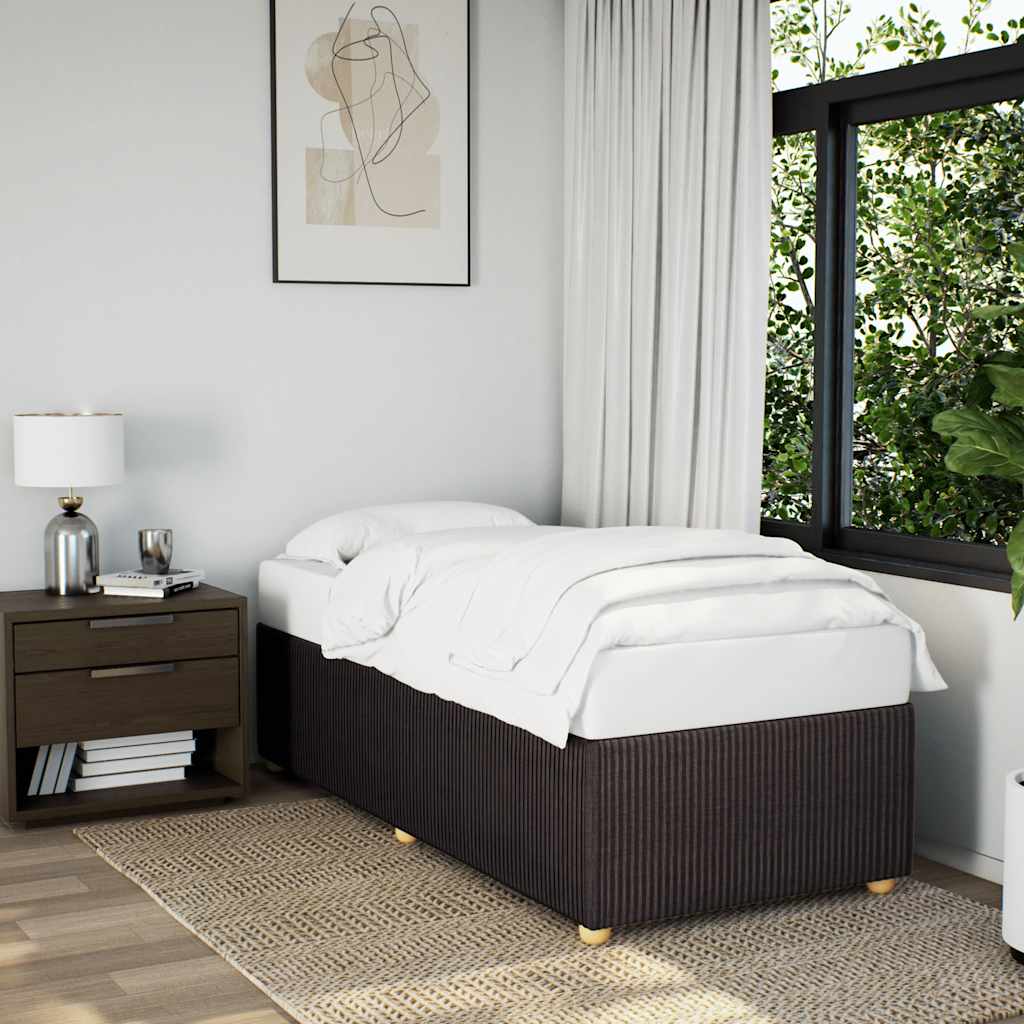 Bedframe zonder matras 80x200 cm stof donkerbruin is nu te koop bij PeponiXL, paradijselijk wonen!