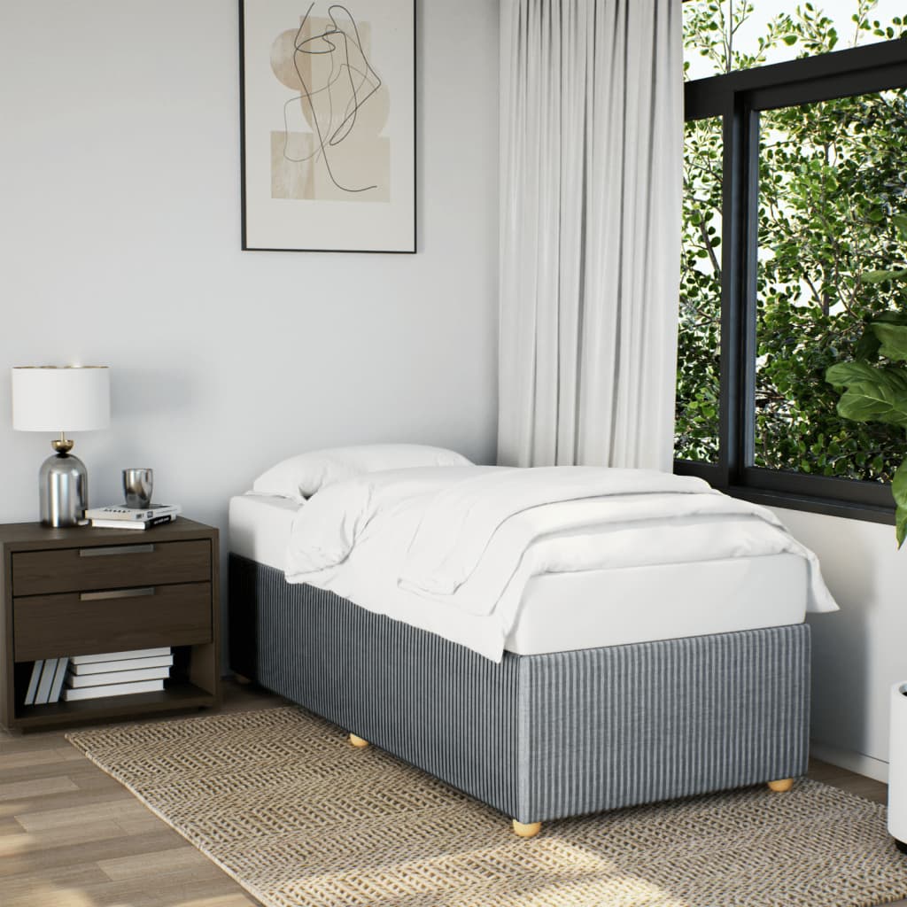 Bedframe zonder matras 100x200 cm stof lichtgrijs is nu te koop bij PeponiXL, paradijselijk wonen!