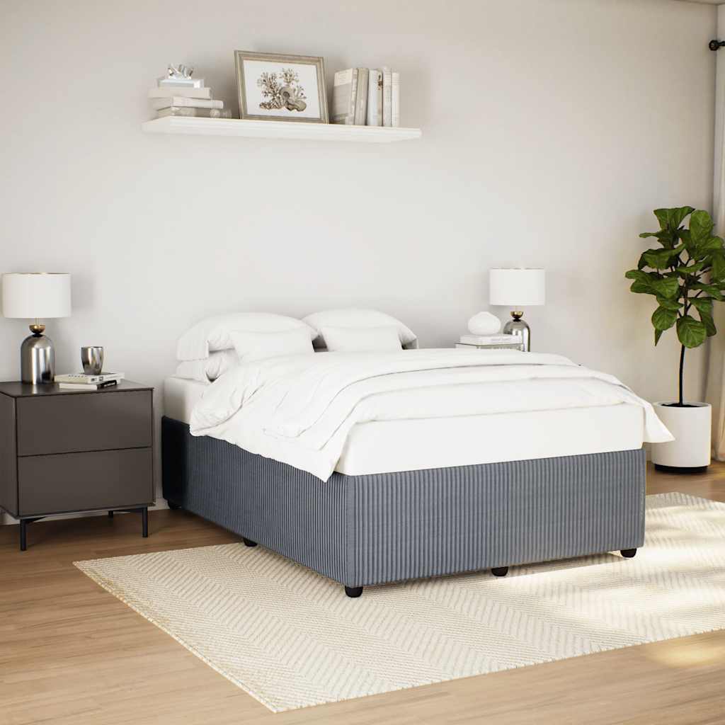 Bedframe zonder matras 140x200 cm fluweel donkergrijs is nu te koop bij PeponiXL, paradijselijk wonen!