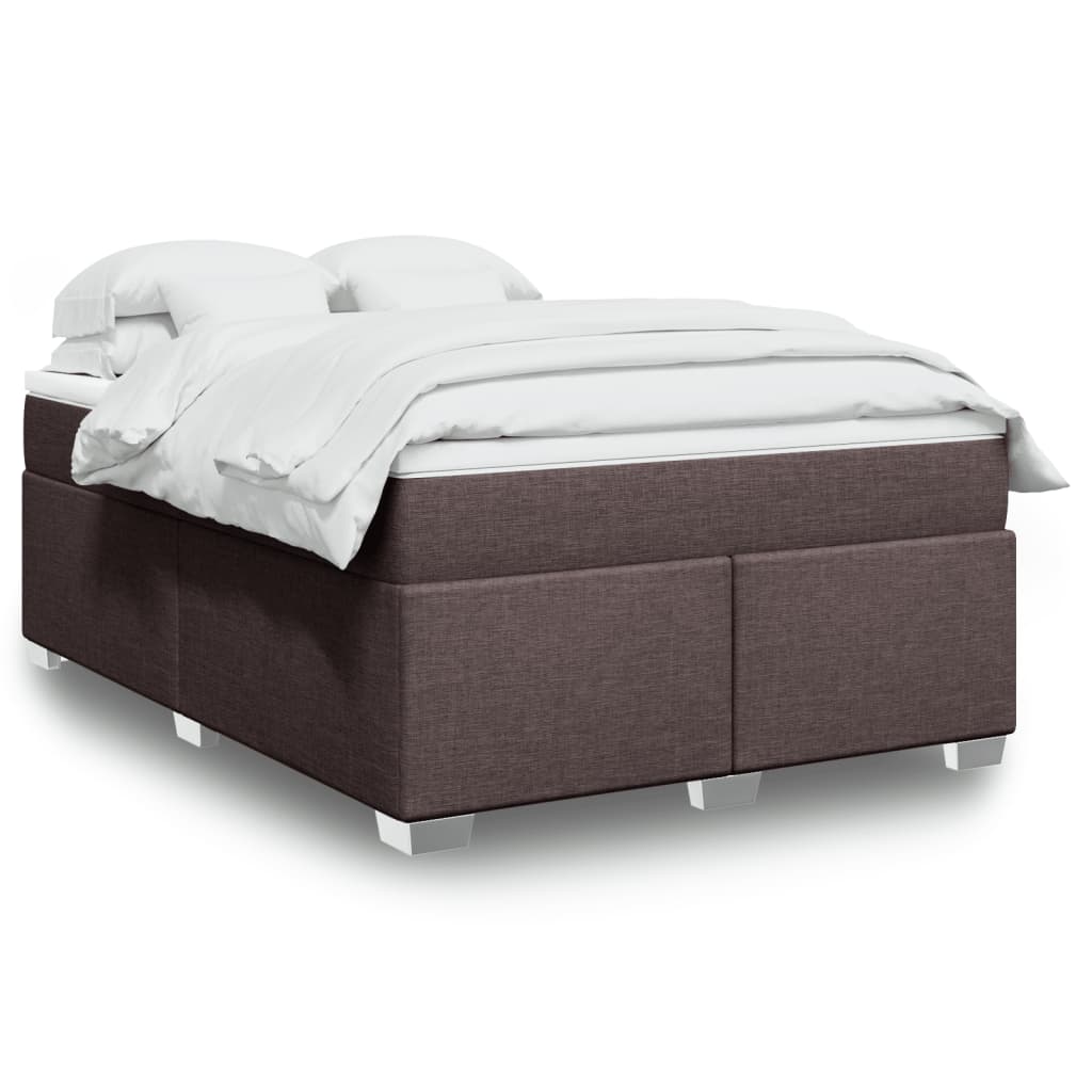 Boxspring met matras stof donkerbruin 160x200 cm is nu te koop bij PeponiXL, paradijselijk wonen!