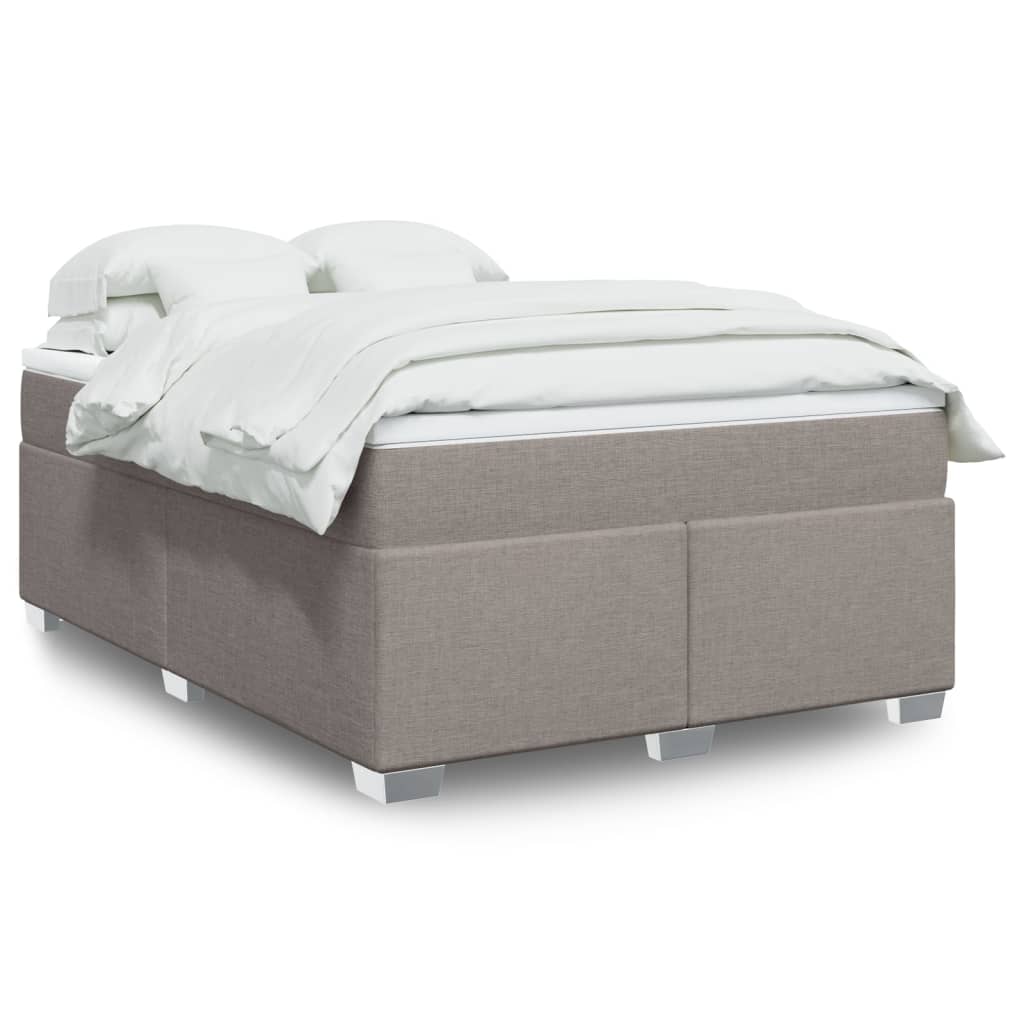 Boxspring met matras stof taupe 160x200 cm is nu te koop bij PeponiXL, paradijselijk wonen!