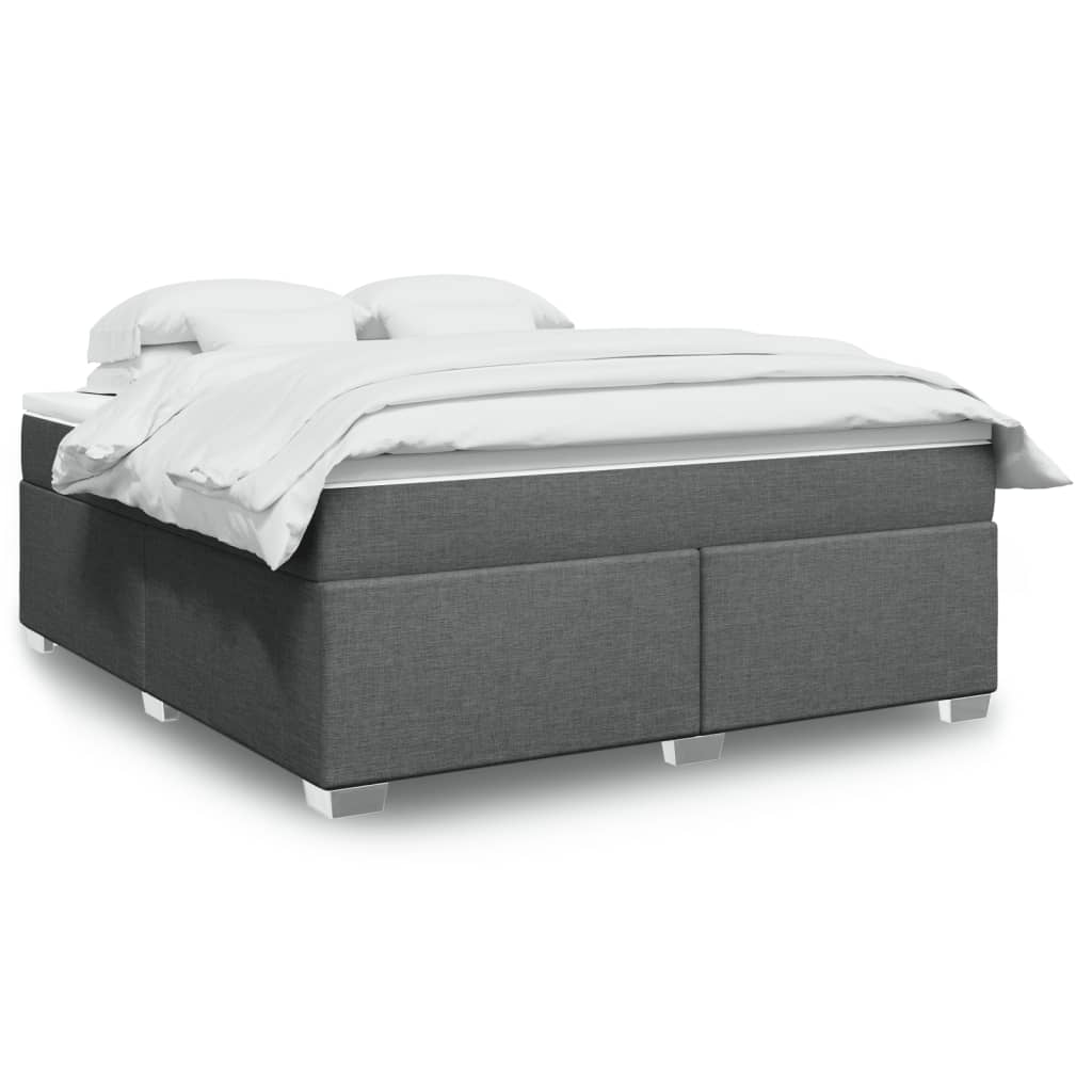 Boxspring met matras stof donkergrijs 180x200 cm is nu te koop bij PeponiXL, paradijselijk wonen!