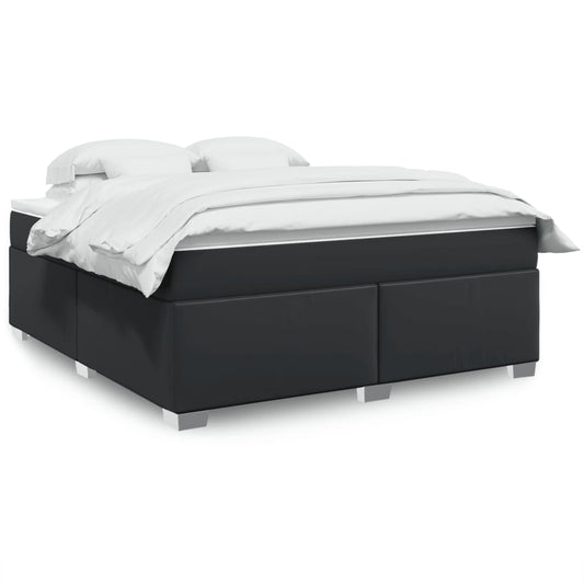 Boxspring met matras kunstleer zwart 180x200 cm is nu te koop bij PeponiXL, paradijselijk wonen!