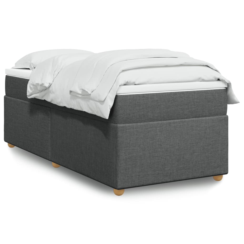 Boxspring met matras stof donkergrijs 90x190 cm is nu te koop bij PeponiXL, paradijselijk wonen!