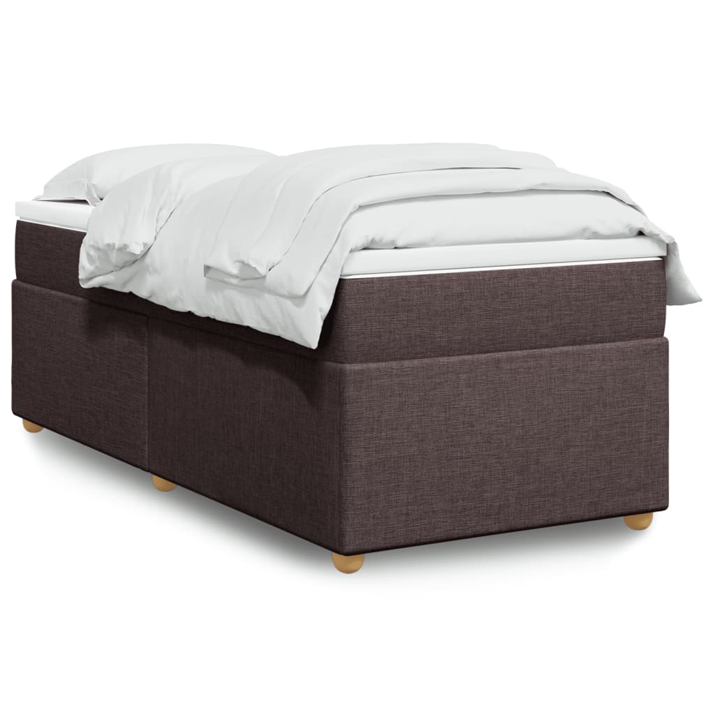 Boxspring met matras stof donkerbruin 90x200 cm is nu te koop bij PeponiXL, paradijselijk wonen!