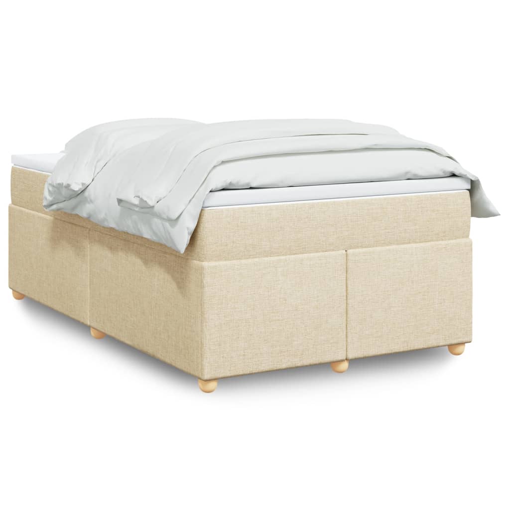 Boxspring met matras stof crèmekleurig 120x200 cm is nu te koop bij PeponiXL, paradijselijk wonen!