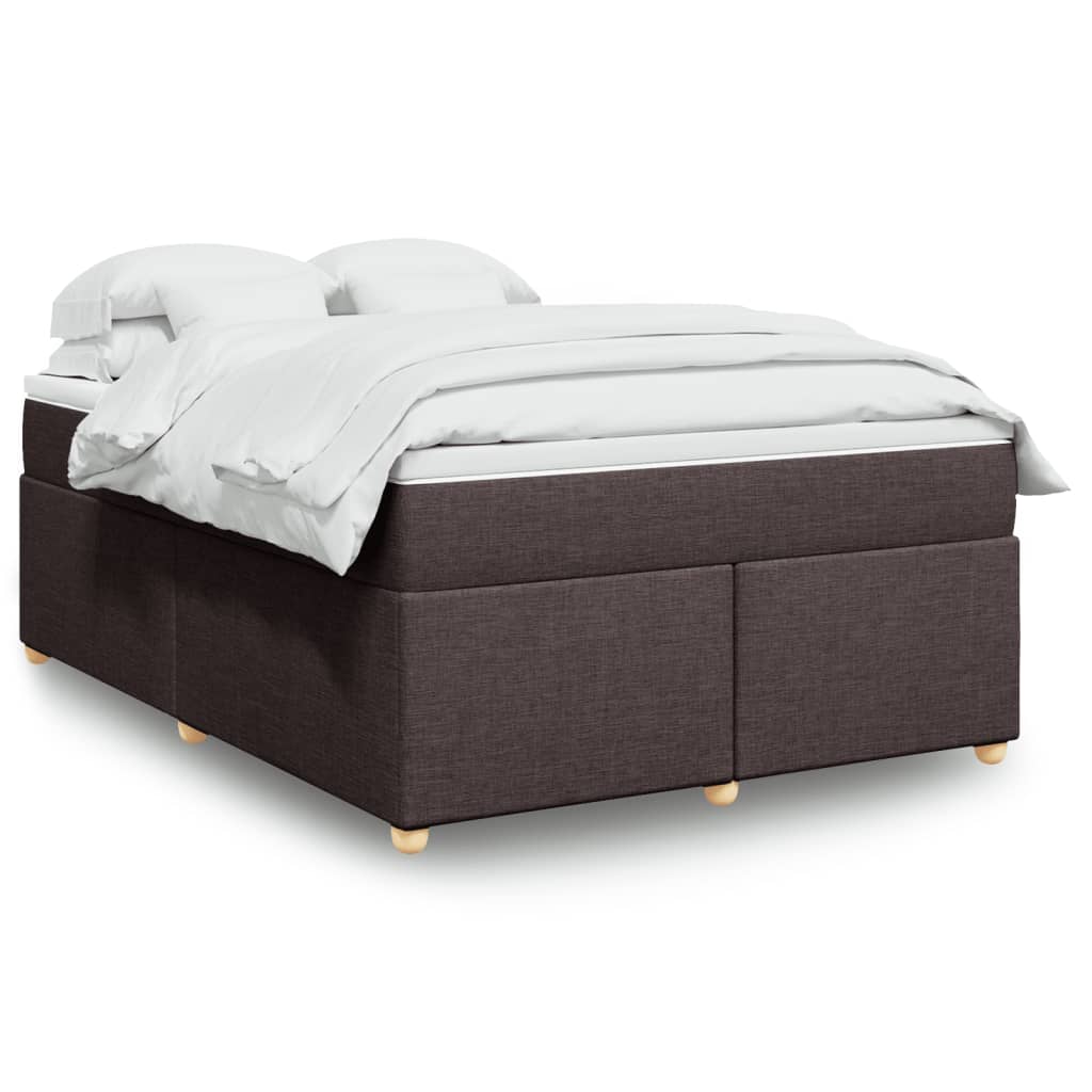 Boxspring met matras stof donkerbruin 140x200 cm is nu te koop bij PeponiXL, paradijselijk wonen!