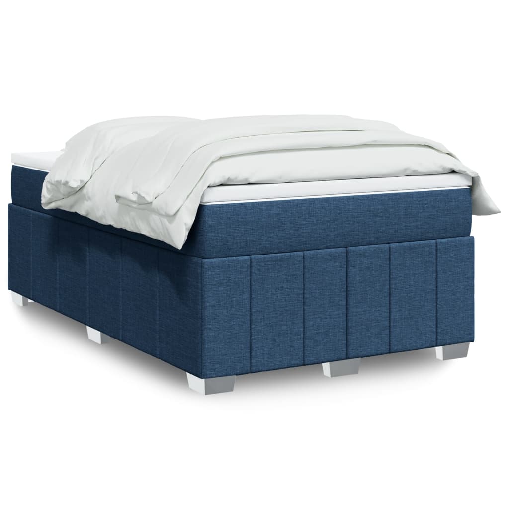 Boxspring met matras stof blauw 120x190 cm is nu te koop bij PeponiXL, paradijselijk wonen!
