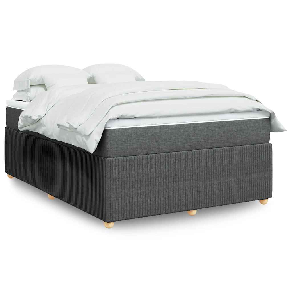 Boxspring met matras stof donkergrijs 160x200 cm is nu te koop bij PeponiXL, paradijselijk wonen!