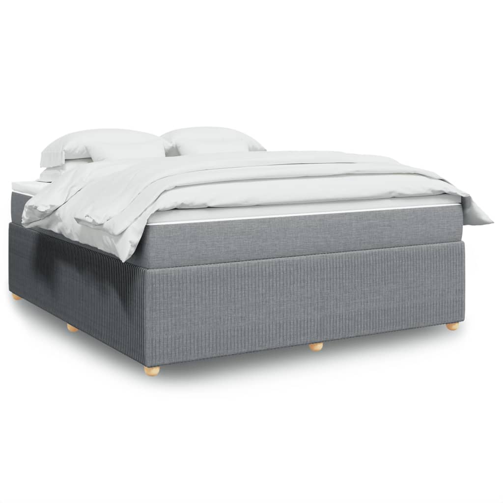 Boxspring met matras stof lichtgrijs 180x200 cm is nu te koop bij PeponiXL, paradijselijk wonen!
