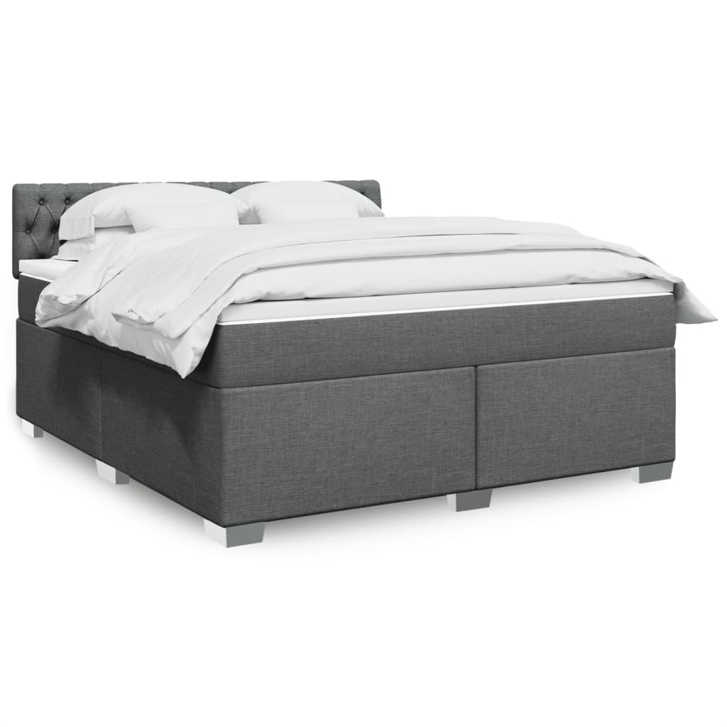 Boxspring met matras stof donkergrijs 180x200 cm is nu te koop bij PeponiXL, paradijselijk wonen!