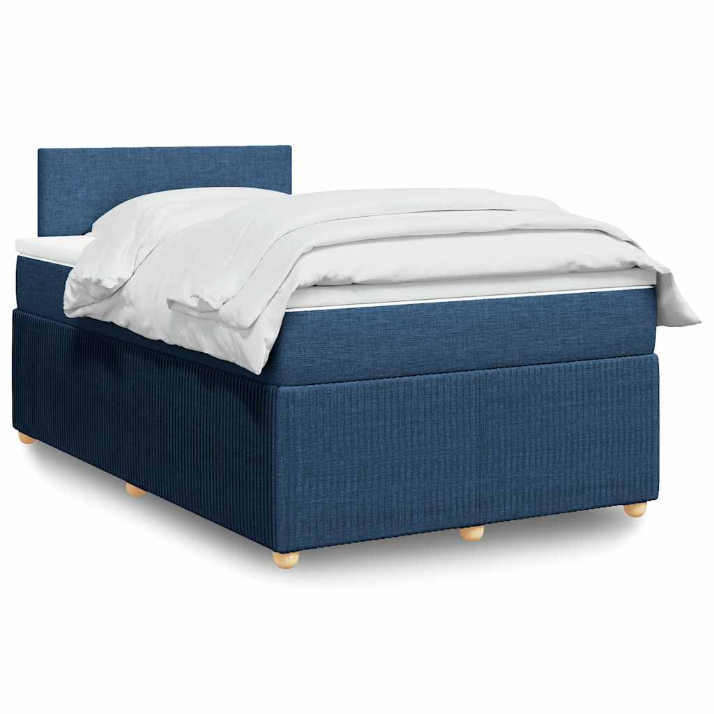 Boxspring met matras stof blauw 120x200 cm is nu te koop bij PeponiXL, paradijselijk wonen!