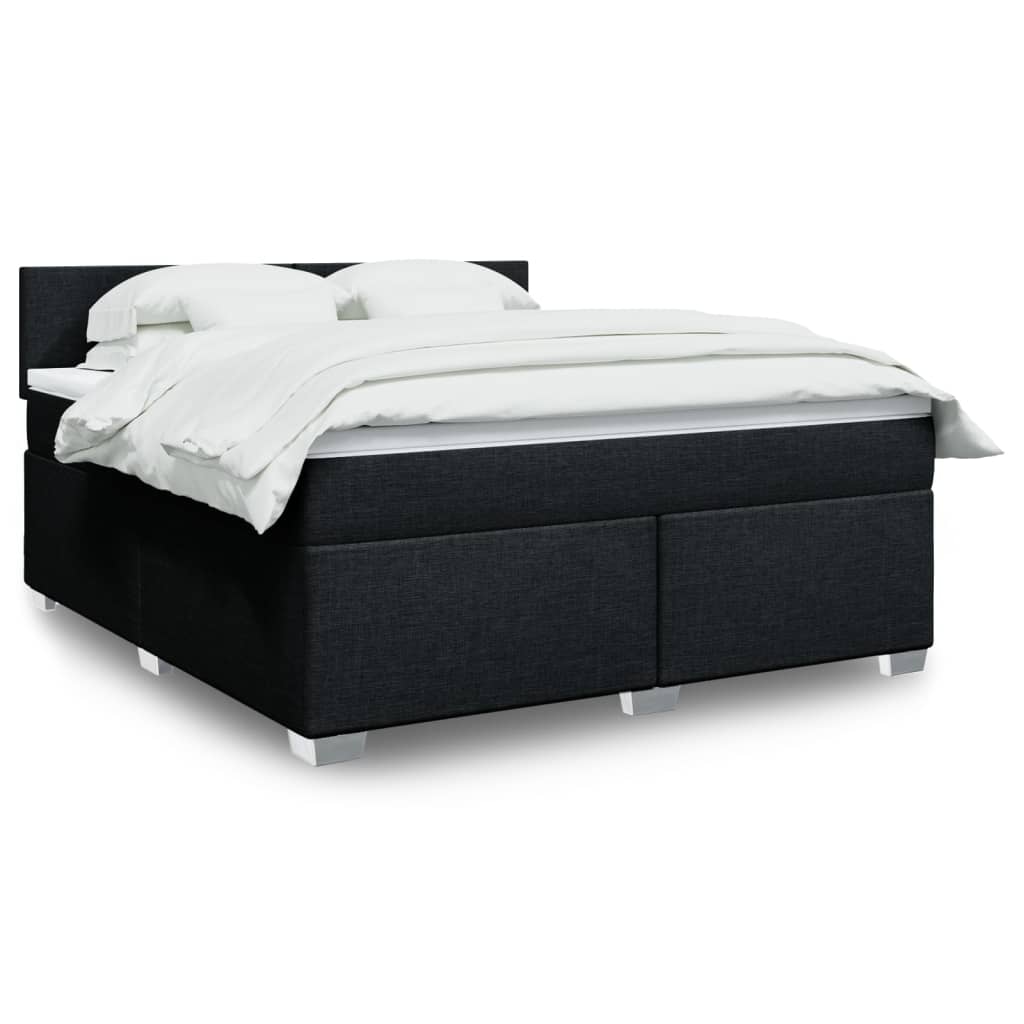 Boxspring met matras stof zwart 180x200 cm is nu te koop bij PeponiXL, paradijselijk wonen!