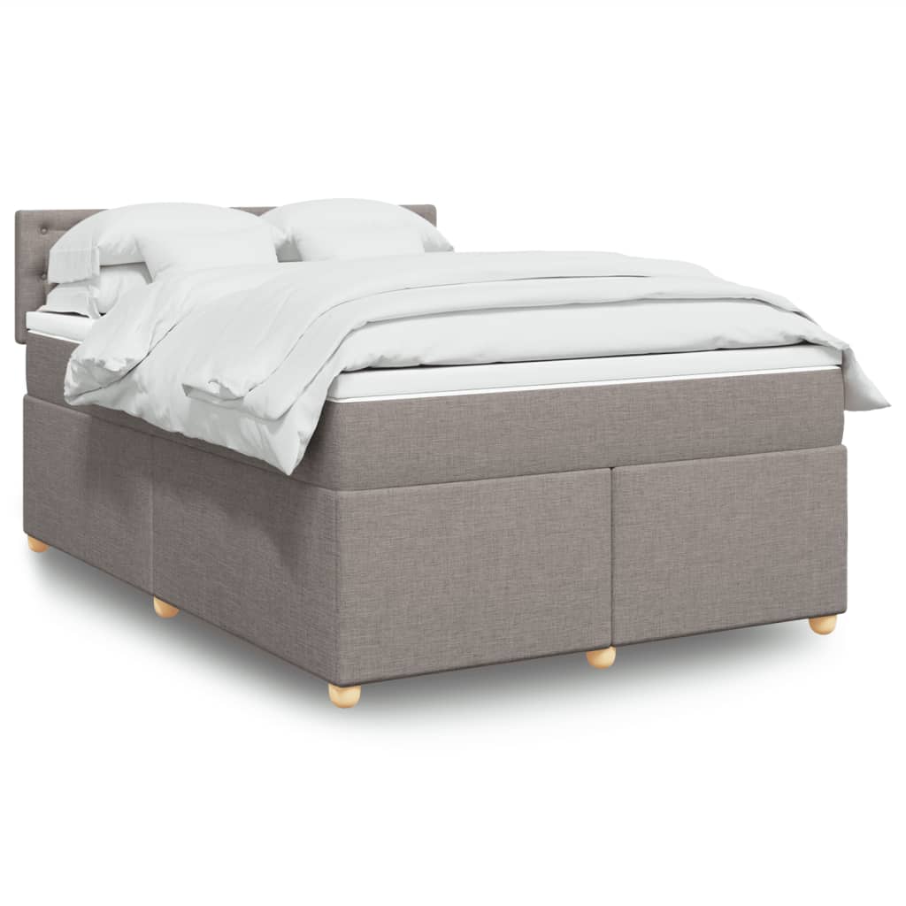 Boxspring met matras stof taupe 160x200 cm is nu te koop bij PeponiXL, paradijselijk wonen!