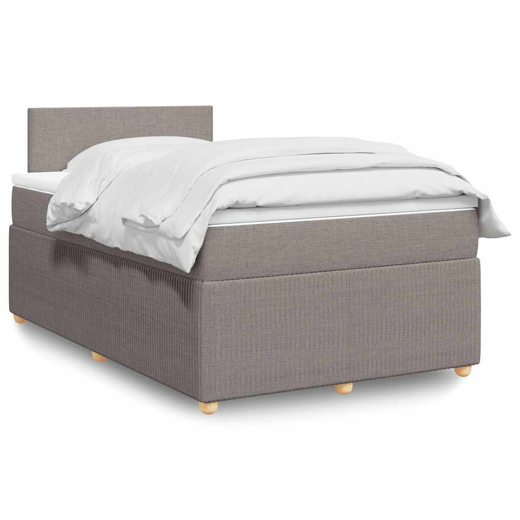 Boxspring met matras stof taupe 120x190 cm is nu te koop bij PeponiXL, paradijselijk wonen!