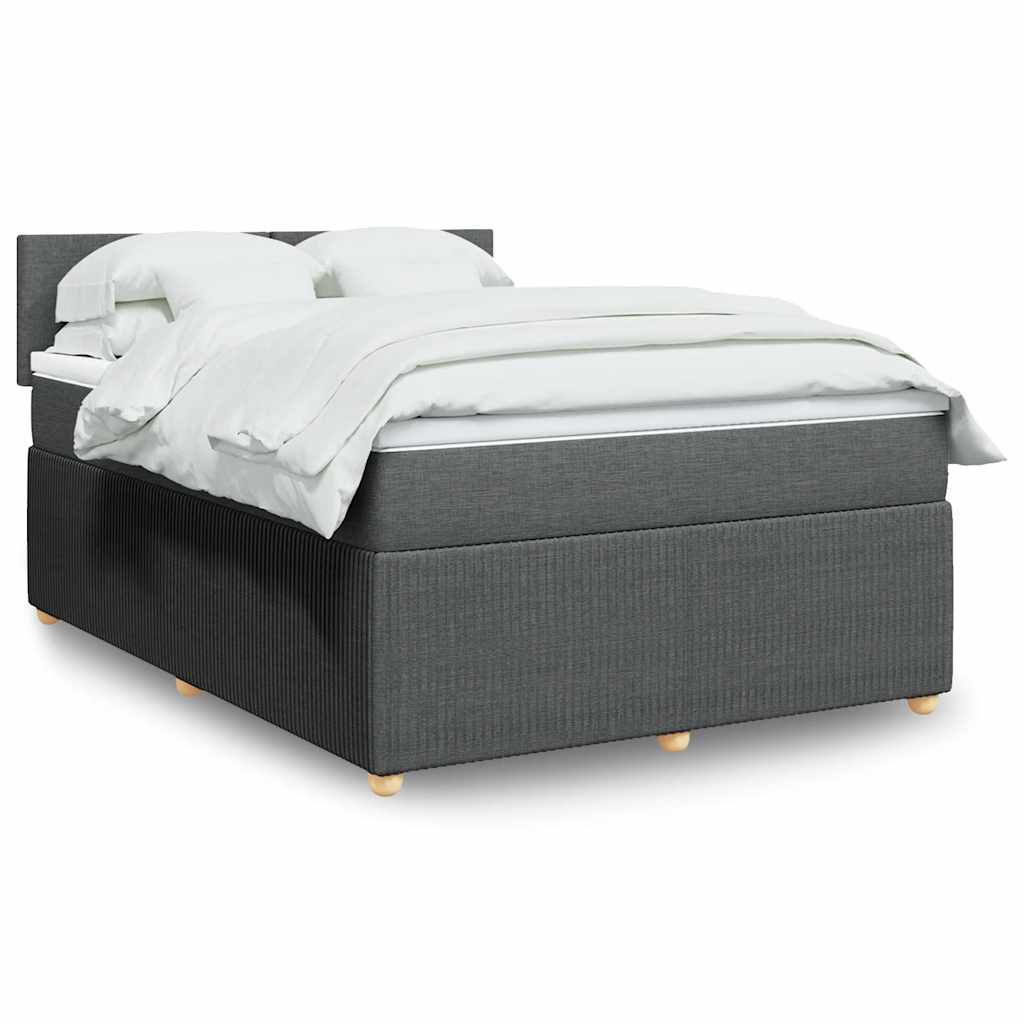 Boxspring met matras stof donkergrijs 160x200 cm is nu te koop bij PeponiXL, paradijselijk wonen!