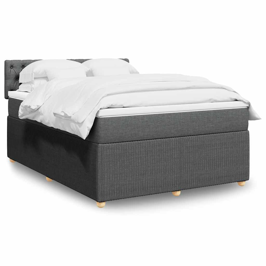 Boxspring met matras stof donkergrijs 160x200 cm is nu te koop bij PeponiXL, paradijselijk wonen!