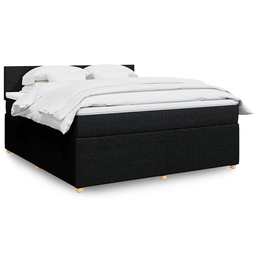 Boxspring met matras stof zwart 180x200 cm is nu te koop bij PeponiXL, paradijselijk wonen!