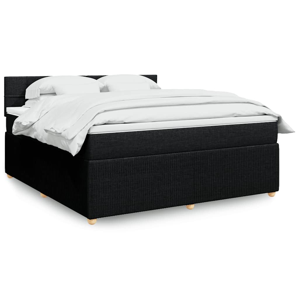 Boxspring met matras stof zwart 180x200 cm is nu te koop bij PeponiXL, paradijselijk wonen!