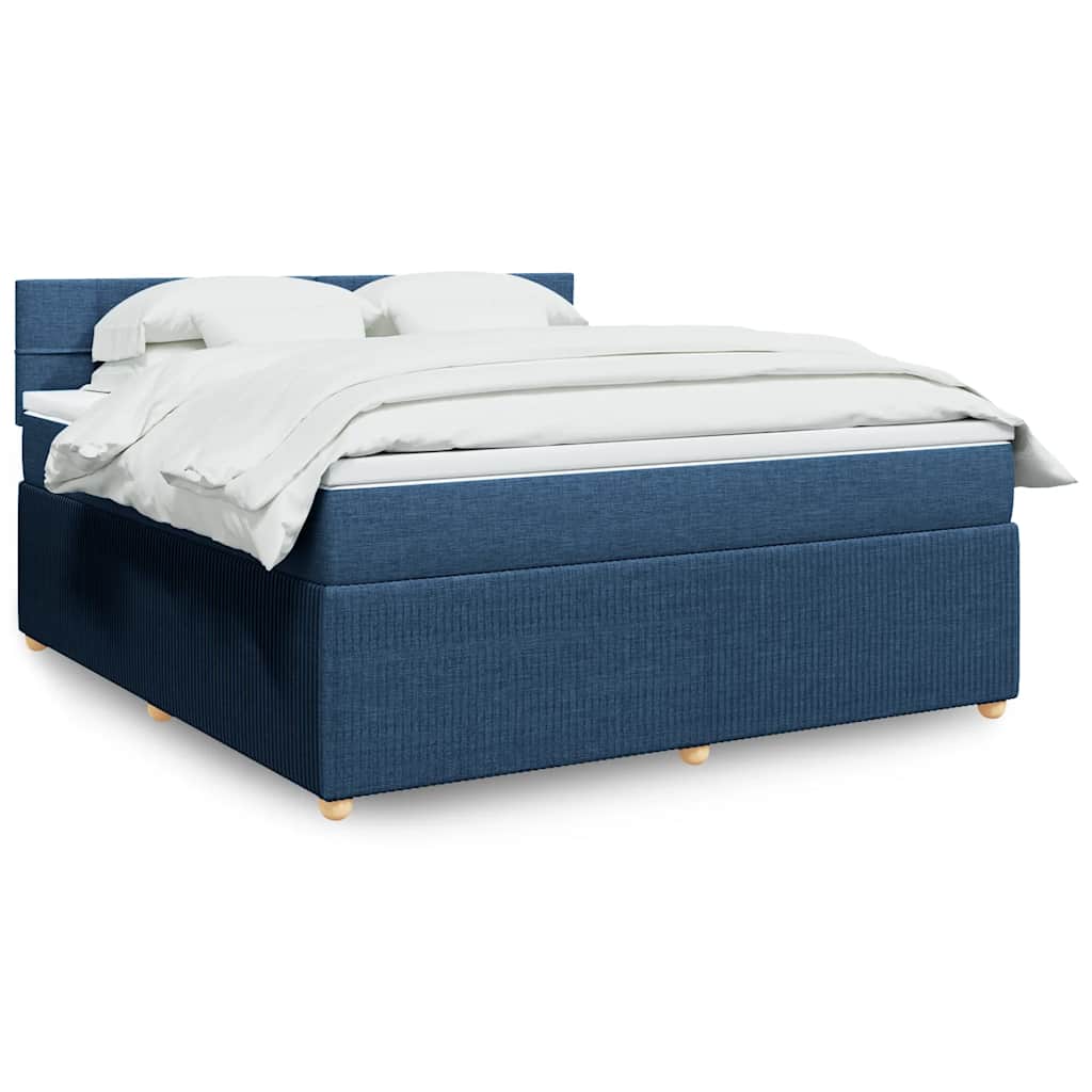 Boxspring met matras stof blauw 180x200 cm is nu te koop bij PeponiXL, paradijselijk wonen!