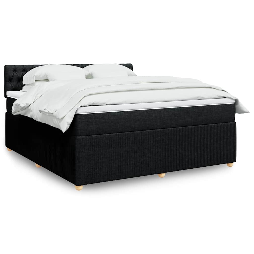 Boxspring met matras stof zwart 180x200 cm is nu te koop bij PeponiXL, paradijselijk wonen!