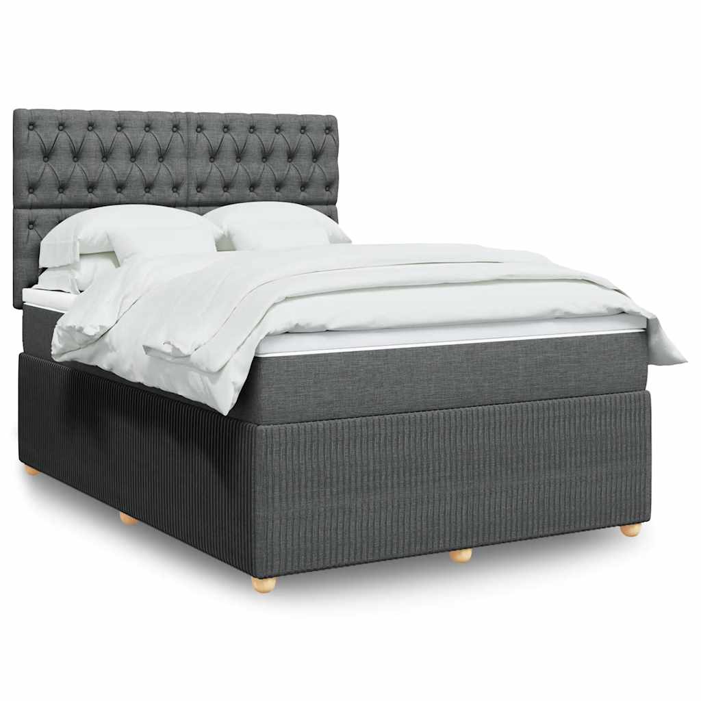 Boxspring met matras stof donkergrijs 160x200 cm is nu te koop bij PeponiXL, paradijselijk wonen!
