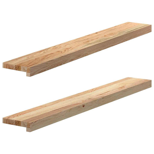 Vensterbanken 2 st onbehandeld 110x15x2 cm massief eikenhout is nu te koop bij PeponiXL, paradijselijk wonen!