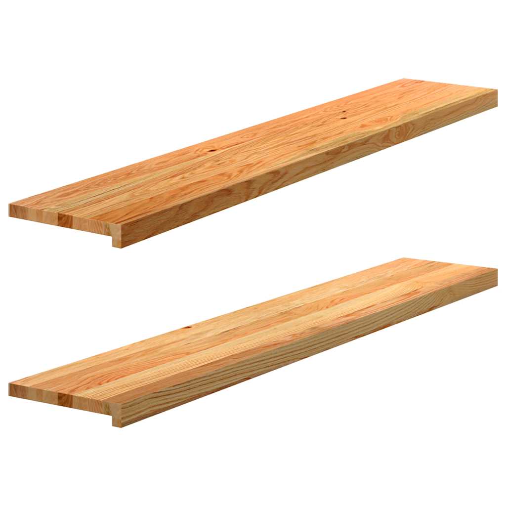 Vensterbanken 2 st 140x25x2 cm massief eikenhout lichtbruin is nu te koop bij PeponiXL, paradijselijk wonen!