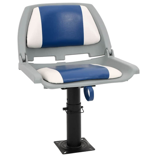 2-delige Bootstoelenset inklapbaar 48x51x41 cm blauw en wit is nu te koop bij PeponiXL, paradijselijk wonen!