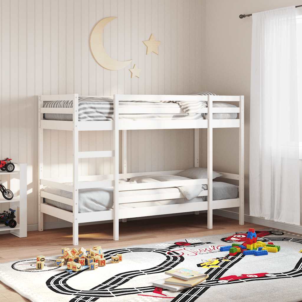 Stapelbed 75x190 cm massief grenenhout wit is nu te koop bij PeponiXL, paradijselijk wonen!