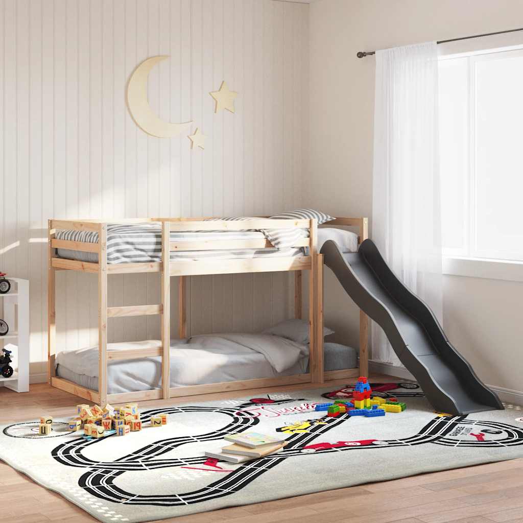 Stapelbed met glijbaan en ladder massief grenenhout 80x200 cm is nu te koop bij PeponiXL, paradijselijk wonen!