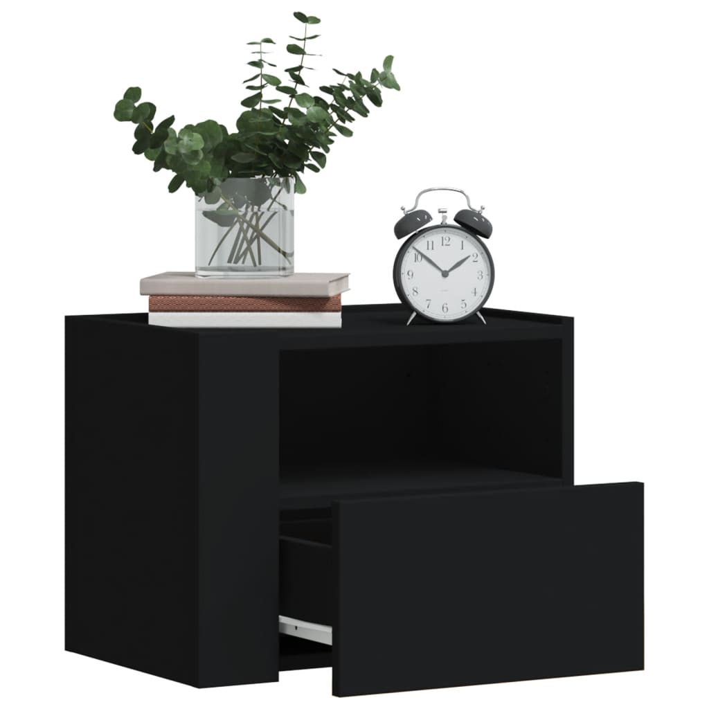 Nachtkastjes wandgemonteerd 2 st 45x30x35 cm zwart is nu te koop bij PeponiXL, paradijselijk wonen!