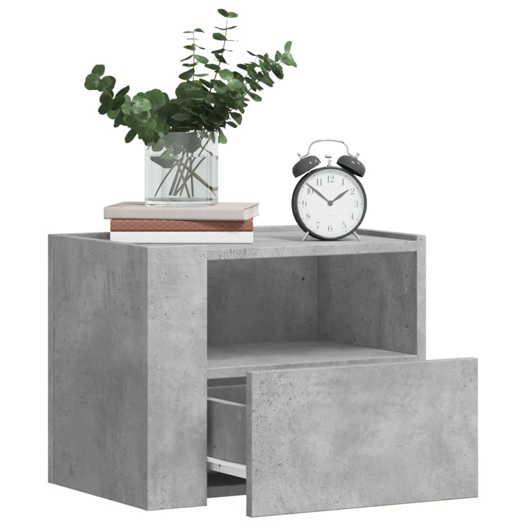 Nachtkastjes 2 st wandgemonteerd 45x30x35 cm betongrijs is nu te koop bij PeponiXL, paradijselijk wonen!
