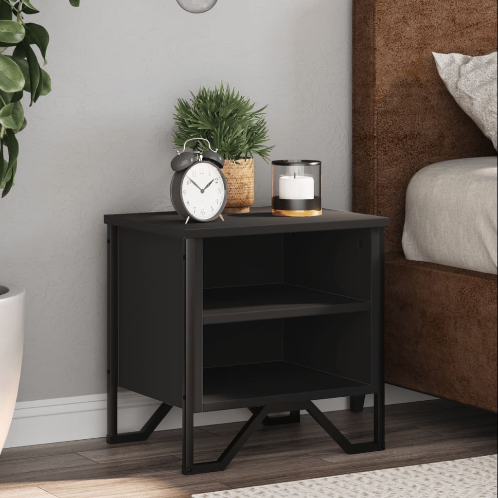 Nachtkastjes 2 st 40x30x40 cm bewerkt hout zwart is nu te koop bij PeponiXL, paradijselijk wonen!