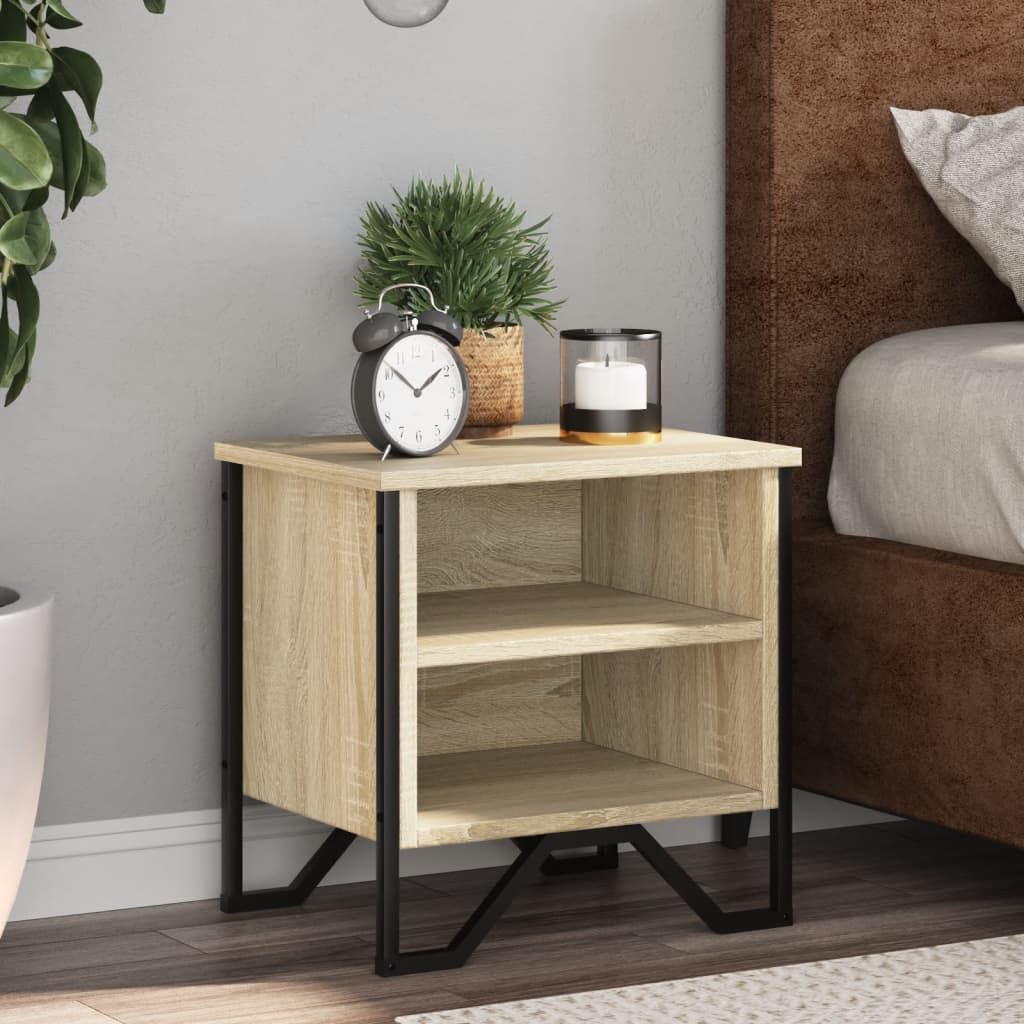 Nachtkastjes 2 st 40x30x40 cm bewerkt hout sonoma eikenkleurig is nu te koop bij PeponiXL, paradijselijk wonen!